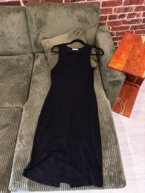 Madewell Black Sleeveless Midi Tank Dress